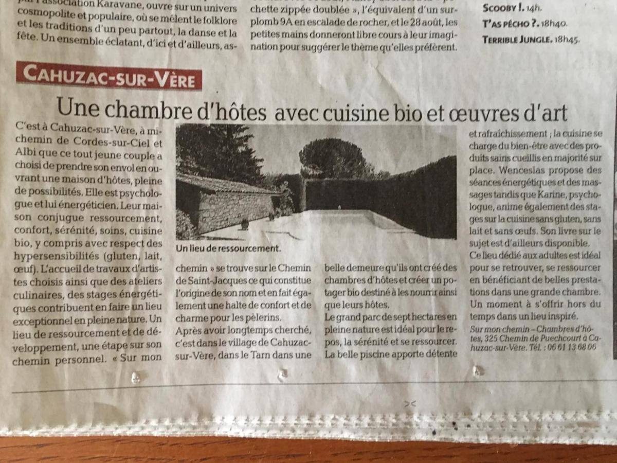 Sur Mon Chemin Chambres D'Hotes Cahuzac-sur-Vère Esterno foto